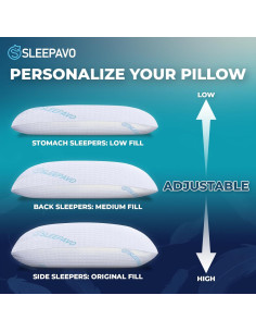 Juego de 2 almohadas viscoelásticas Sleepavo tamaño queen 2