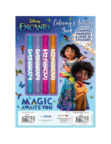 Libro de Colorear Disney Encanto Bendon 48 Páginas con Marcadores