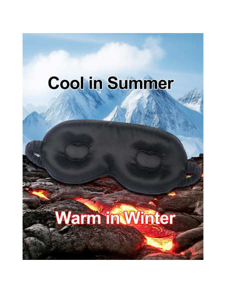 Máscara de Sueño de Seda 3D Hochoek - Lavable, Suave, Transpirable