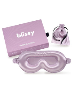 Máscara de Sueño de Seda Blissy Lavanda 100% Pura 22 Momme