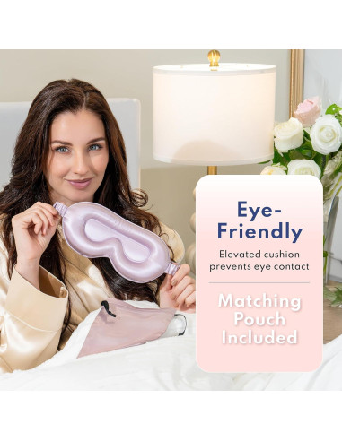 Máscara de Sueño de Seda Blissy Lavanda 100% Pura 22 Momme