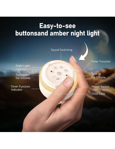 Máquina de Sonido y Luz Nocturna XSUTIC LZD-B1 Recargable