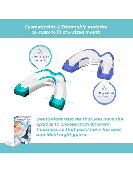 Protector bucal DentaRight para bruxismo - 6 piezas, 3 tamaños