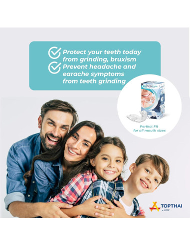 Protector bucal DentaRight para bruxismo - 6 piezas, 3 tamaños