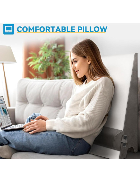 Almohada en Cuña CloudBliss 19 cm Espuma Viscoelástica Gris