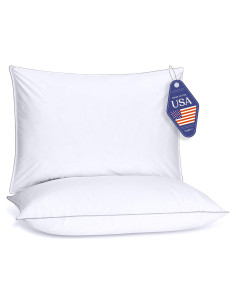 Juego de 2 almohadas FluffCo tamaño queen - Lavables