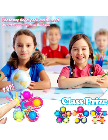 30 Spinners Antiestrés SUNPROUND Juguetes Sensoriales