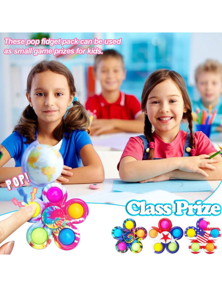 30 Spinners Antiestrés SUNPROUND Juguetes Sensoriales