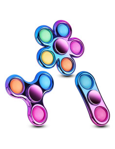 FIGROL 3 Pack Fidget Spinners Antiestrés para Niños