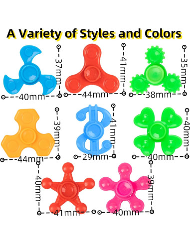 100 Mini Spinners Antiestrés JIQILIHAI para Niños y Adultos