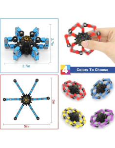 Giroscopio Antiestrés Mecánico MFCoin 6 Piezas Multicolor 2