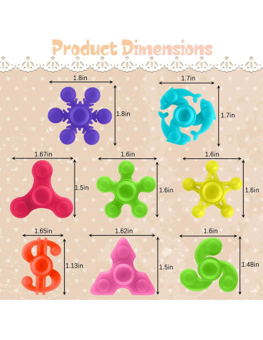 100 Mini Fidget Spinners Antiestrés Riferg Multicolor