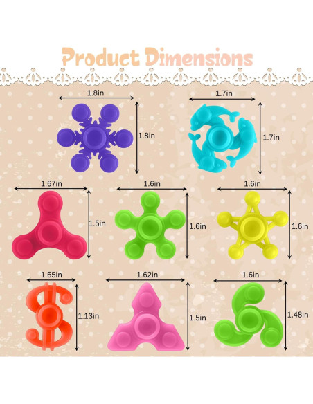 100 Mini Fidget Spinners Antiestrés Riferg Multicolor