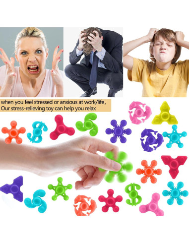100 Mini Fidget Spinners Antiestrés Riferg Multicolor