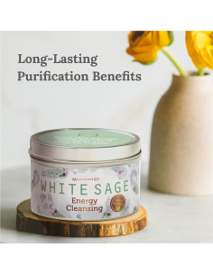 Vela Aromática Salvia Blanca The Sunny Factory 6 Oz 35 Horas 2