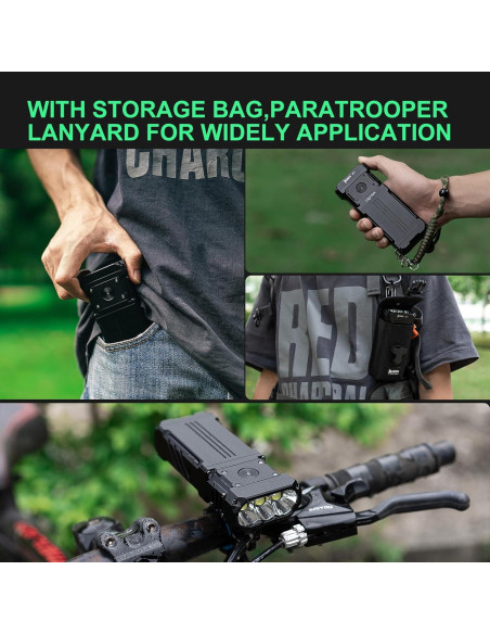 Linterna Recargable WUBEN X1 12000 Lúmenes IP55 Negra