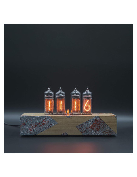 Reloj Nixie Vintage IN-14 Pintado a Mano en Caja de Madera Reloj Nixie Vintage IN-14 Pintado a Mano en Caja de Madera