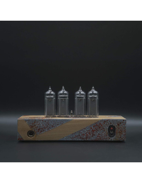 Reloj Nixie Vintage IN-14 Pintado a Mano en Caja de Madera Reloj Nixie Vintage IN-14 Pintado a Mano en Caja de Madera