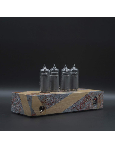 Reloj Nixie Vintage IN-14 Pintado a Mano en Caja de Madera