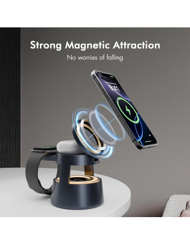 Estación de Carga Inalámbrica 5 en 1 OJD-132A con Altavoz