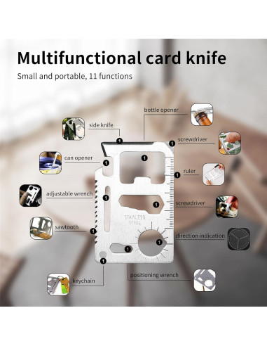 2 Herramientas Multifuncionales DaylyFav - Plegable y Tarjeta