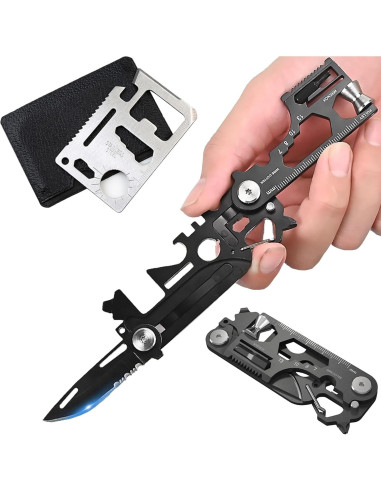 2 Herramientas Multifuncionales DaylyFav - Plegable y Tarjeta