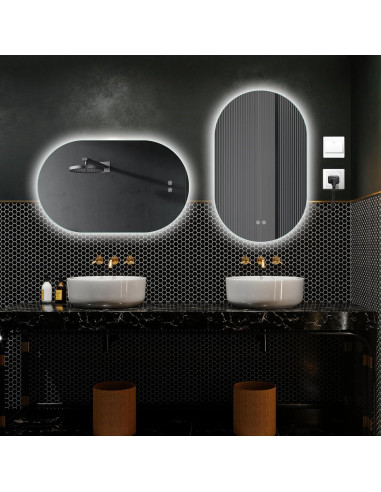Espejo de Baño LED Ovalado Niccy 83,8x50,8 cm Impermeable