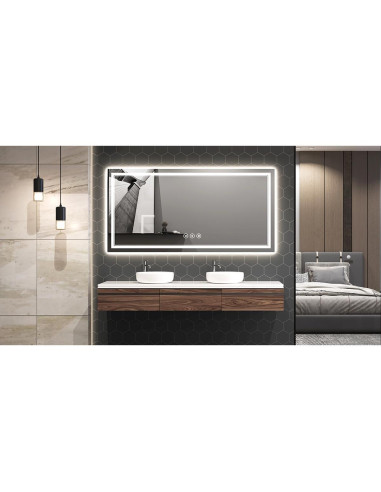 Espejo de Baño Iluminado SOGOLINE 139,7x76,2cm LED