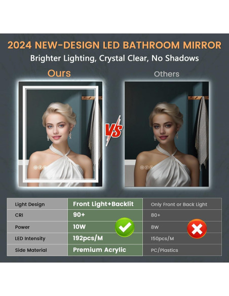 Espejo de Baño Iluminado SOGOLINE 139,7x76,2cm LED