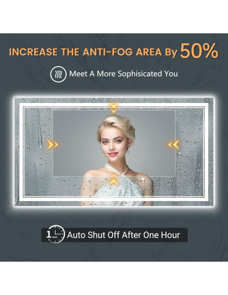 Espejo de Baño Iluminado SOGOLINE 139,7x76,2cm LED