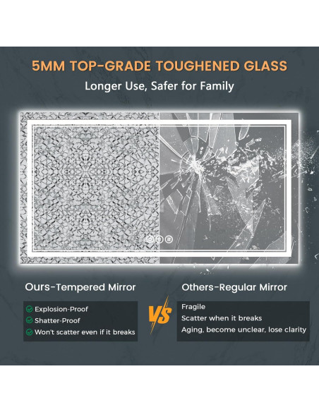 Espejo de Baño Iluminado SOGOLINE 139,7x76,2cm LED