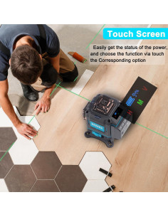 Nivel láser KEZERS 4D Autonivelante Verde 360 con Control Remoto 2