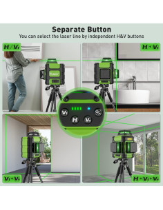 Nivel Láser Verde Huepar HM03CG 3x360 Autonivelante 2