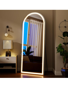 Espejo LED VooBang 142x53 cm Arqueado Regulable 3 Modos 2