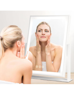 Espejo de Maquillaje Iluminado LED SJAIDASIFTM 10x 39.88x30.99cm 2