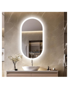 Espejo de Baño LED LUVODI Ovalado 101.6x50.8 cm Anti-vaho