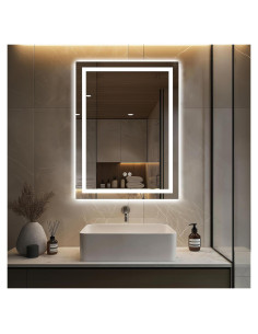 Espejo de Baño LED Mirrandglass 71x50 cm 3 Modos Luz