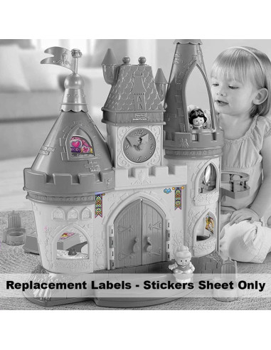 Hoja de Etiquetas de Repuesto Mattel para Palacio de Princesas Disney