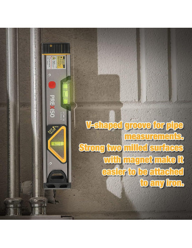 Nivel Láser 2-en-1 Prexiso 34.56 cm con Luz LED y Burbuja