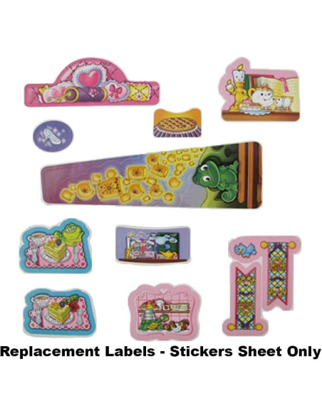 Hoja de Etiquetas de Repuesto Mattel para Palacio de Princesas Disney