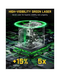 Nivel Láser 360 Fanttik D5 Verde Autonivelante 30 m 2