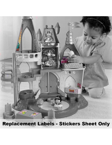 Hoja de Etiquetas de Repuesto Mattel para Palacio de Princesas Disney