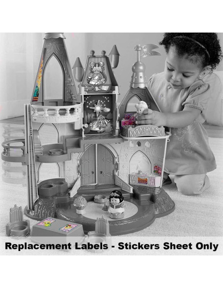 Hoja de Etiquetas de Repuesto Mattel para Palacio de Princesas Disney