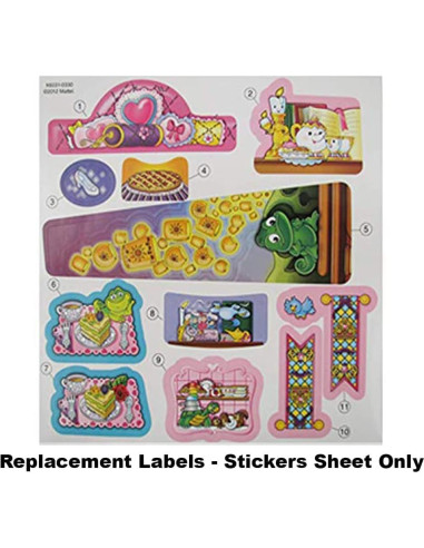 Hoja de Etiquetas de Repuesto Mattel para Palacio de Princesas Disney