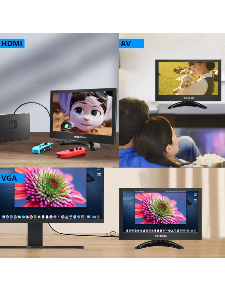 Monitor de Seguridad 9" AISHICHEN HDMI 1280x720 IPS