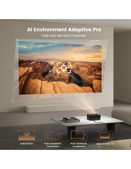 Proyector 4K ONOAYO ONO3 con Wifi 6 y Netflix Licenciado