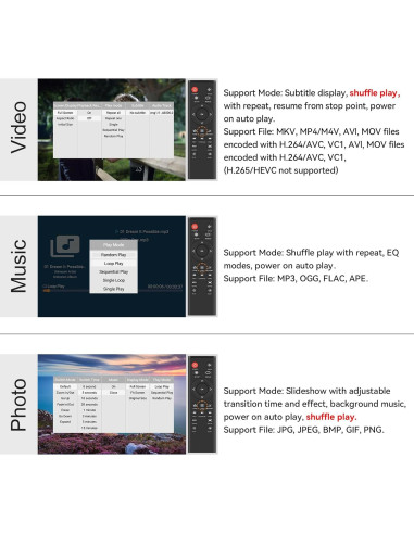 Reproductor de Medios HDMI AGPTEK 1080p Full HD Negro