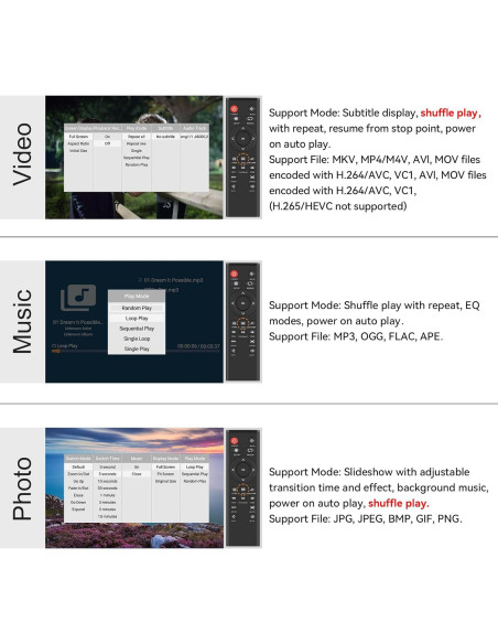 Reproductor de Medios HDMI AGPTEK 1080p Full HD Negro