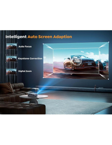 Proyector 4K YABER Pro V9 WiFi 6 600 ANSI Nativo 1080P