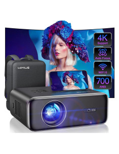 Proyector WiMiUS P62 700 ANSI Nativo 1080P WiFi 6 Bluetooth 5.2